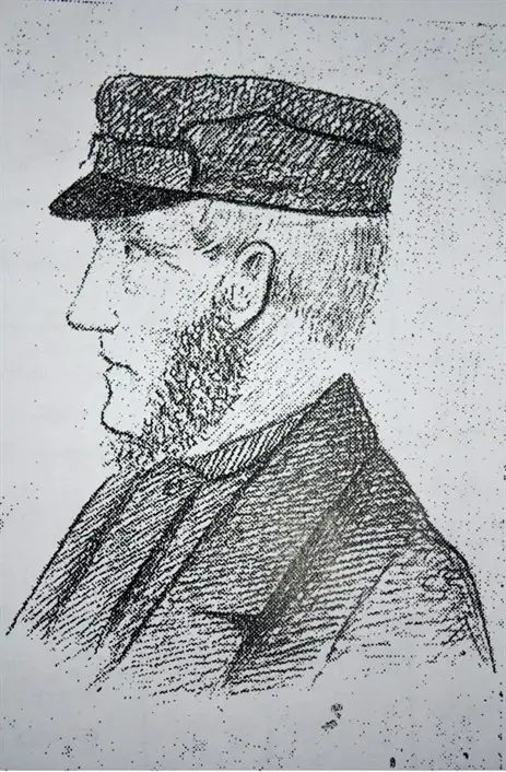 Martin Kristensens tegning af Christen Kold 1865